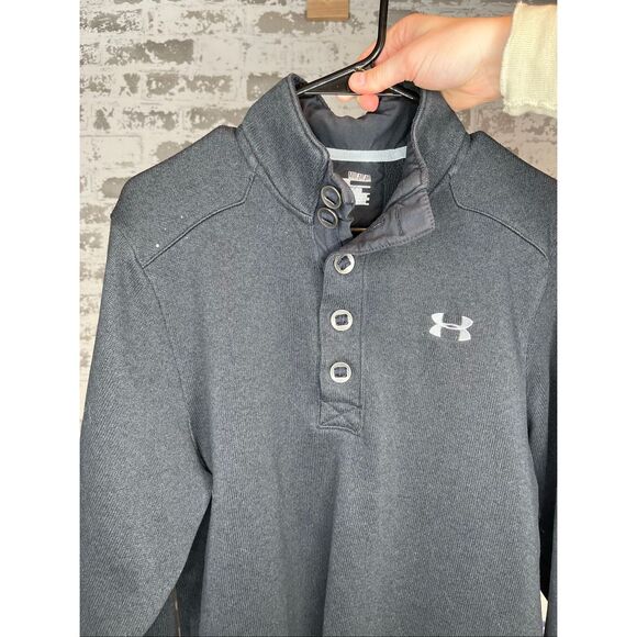 Under armour | mens black quart button up sweater as is - Picture 1 of 10